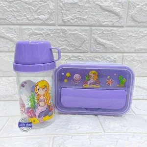 ست ظرف غذا و قمقمه در شفاف در سه رنگ